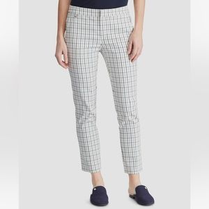 Lauren Ralph Lauren Womens Lycette White Checkered Office Pants